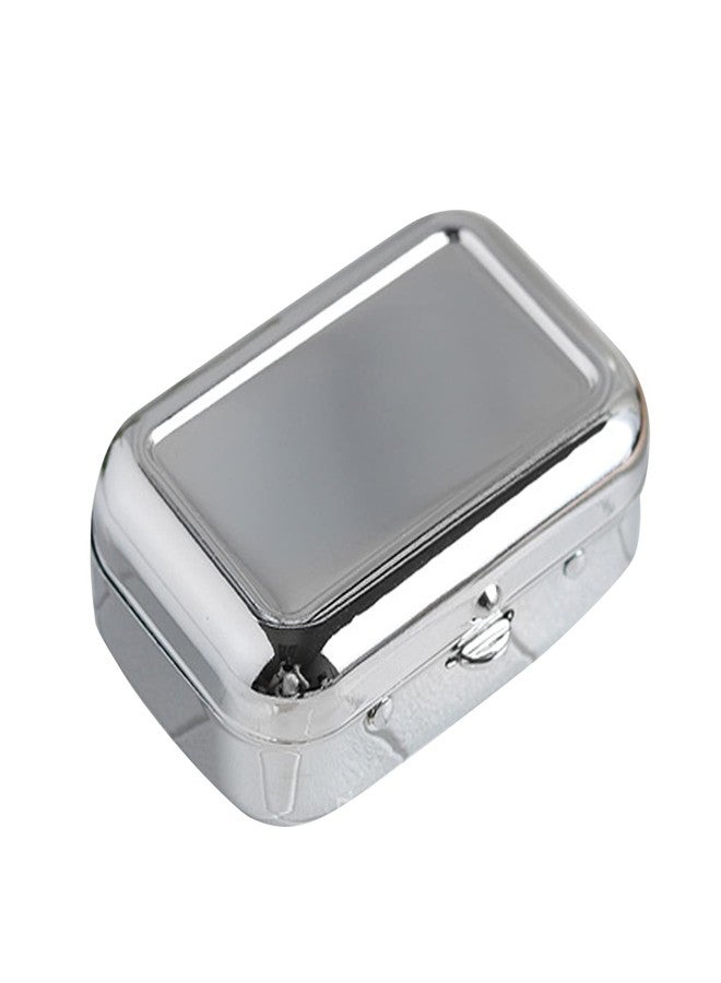 Cansybil Mini Compact Portable Ashtray, Stainless Steel Table-top Ash Tray, Creative Fashion Personality Small Car Ashtrays with Lid for Outdoor Travelling Camping - Image 1